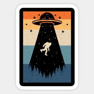 Bigfoot Ufo Abduction Sticker